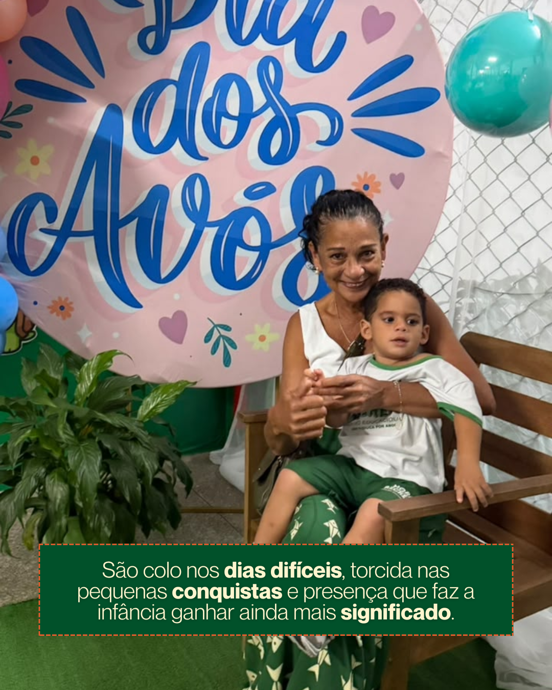 Celebração com as famílias na Hora do Recreio